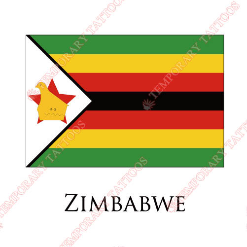 Zimbabwe flag Customize Temporary Tattoos Stickers NO.2023